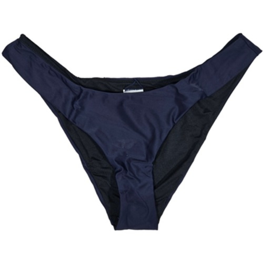 J. Crew Curved-waist cheeky‎ bikini bottom in Navy M NWT